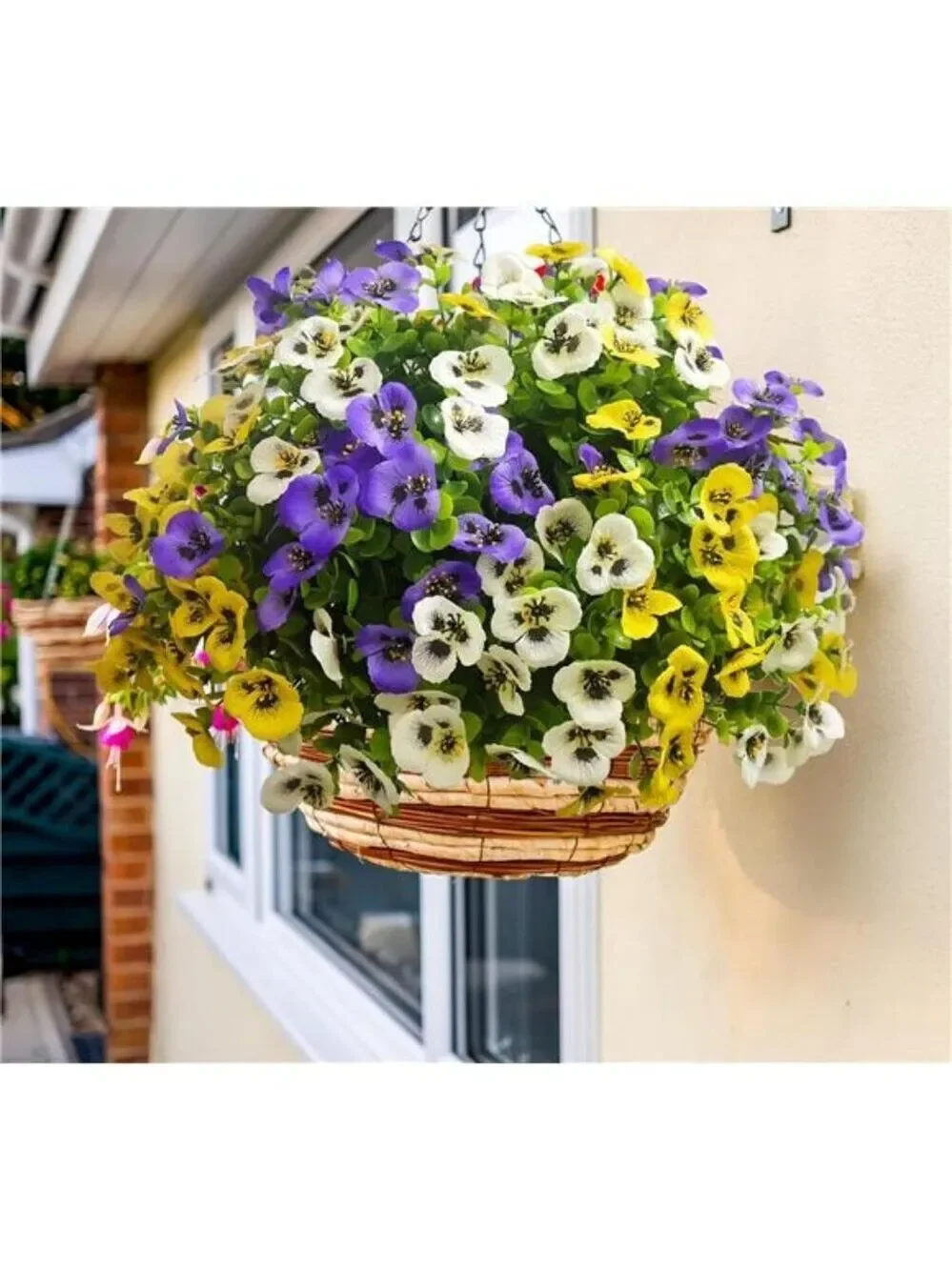 Artificial Outdoor Flowers UV Resistant Fake Plants Porch Garden Patio Decor